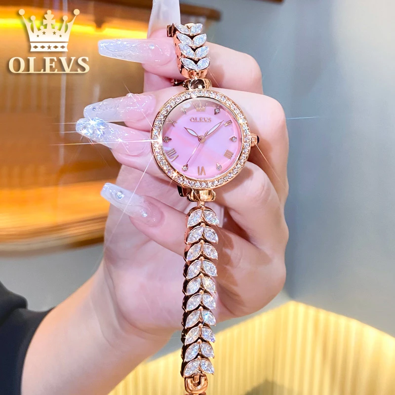 新款正品品牌镶钻女士手表商务全钻表轻奢小众美人鱼系列时尚女表