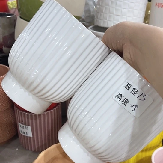 多肉绿植陶瓷花盆9.99包邮，有孔