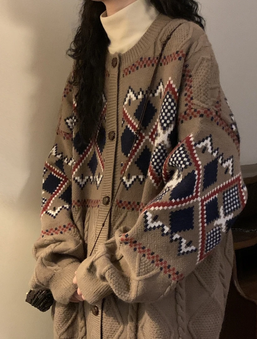 2331-2340时尚宽松大版图案毛衣