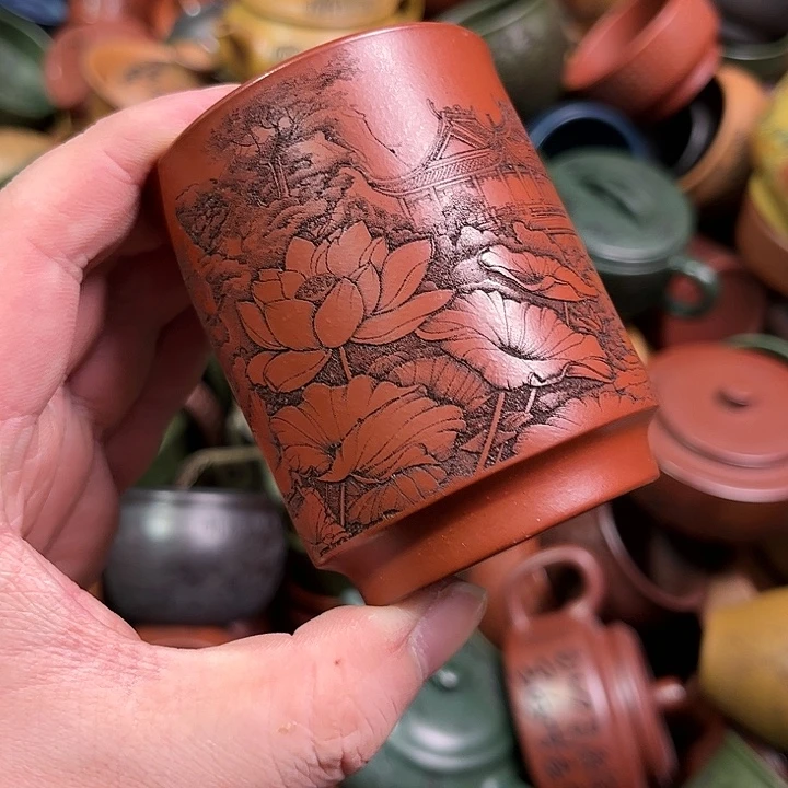 紫砂茶杯全手工紫砂主人杯