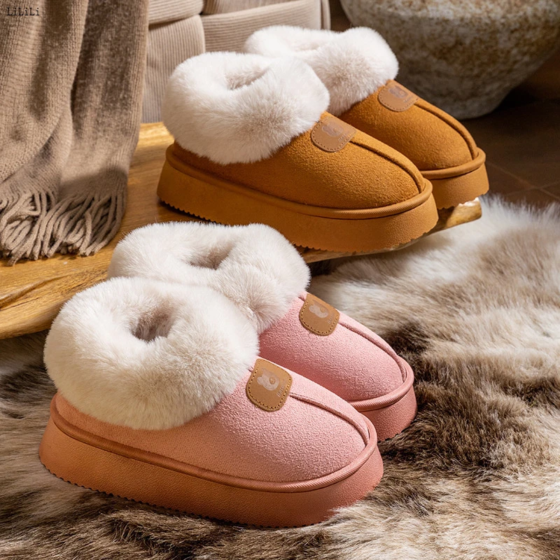 棉拖鞋女冬天居家用室内加绒防滑家居保暖情侣冬季包跟棉鞋毛绒男