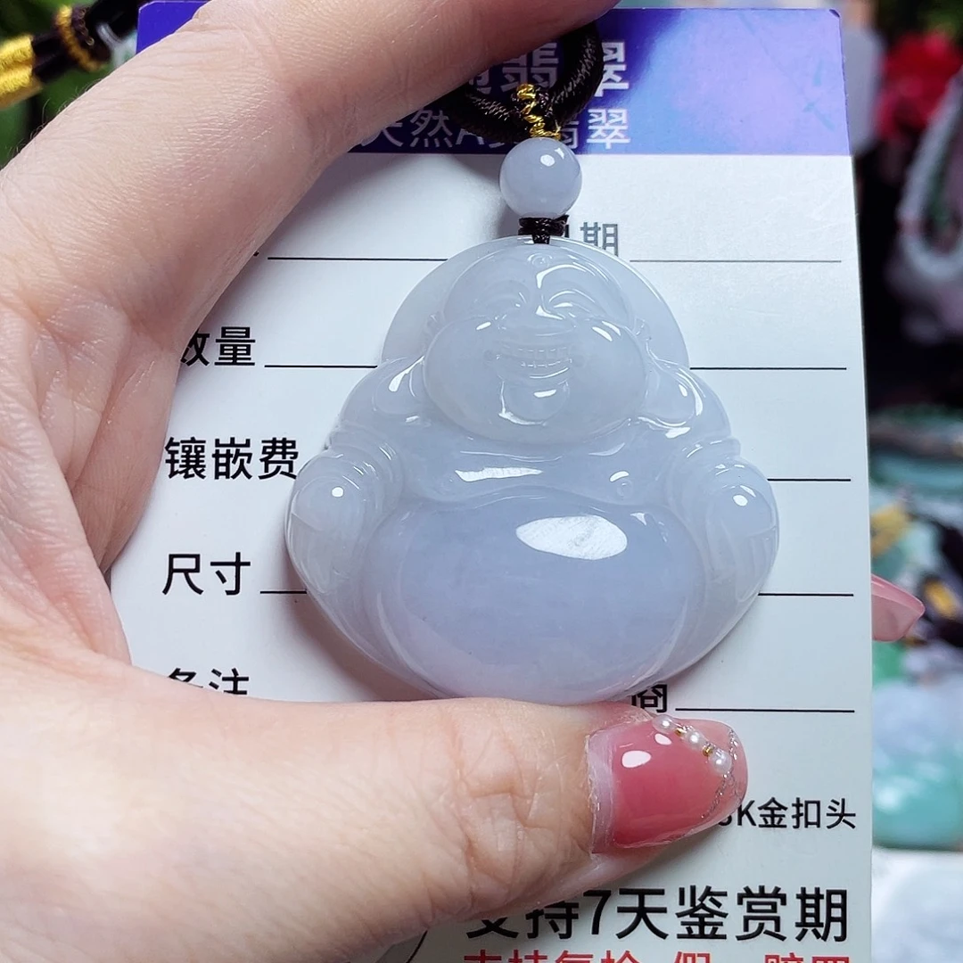 翡翠未镶嵌颈饰佛公42