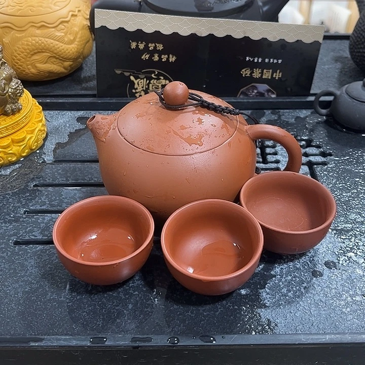 紫砂茶案紫砂壶一壶3杯