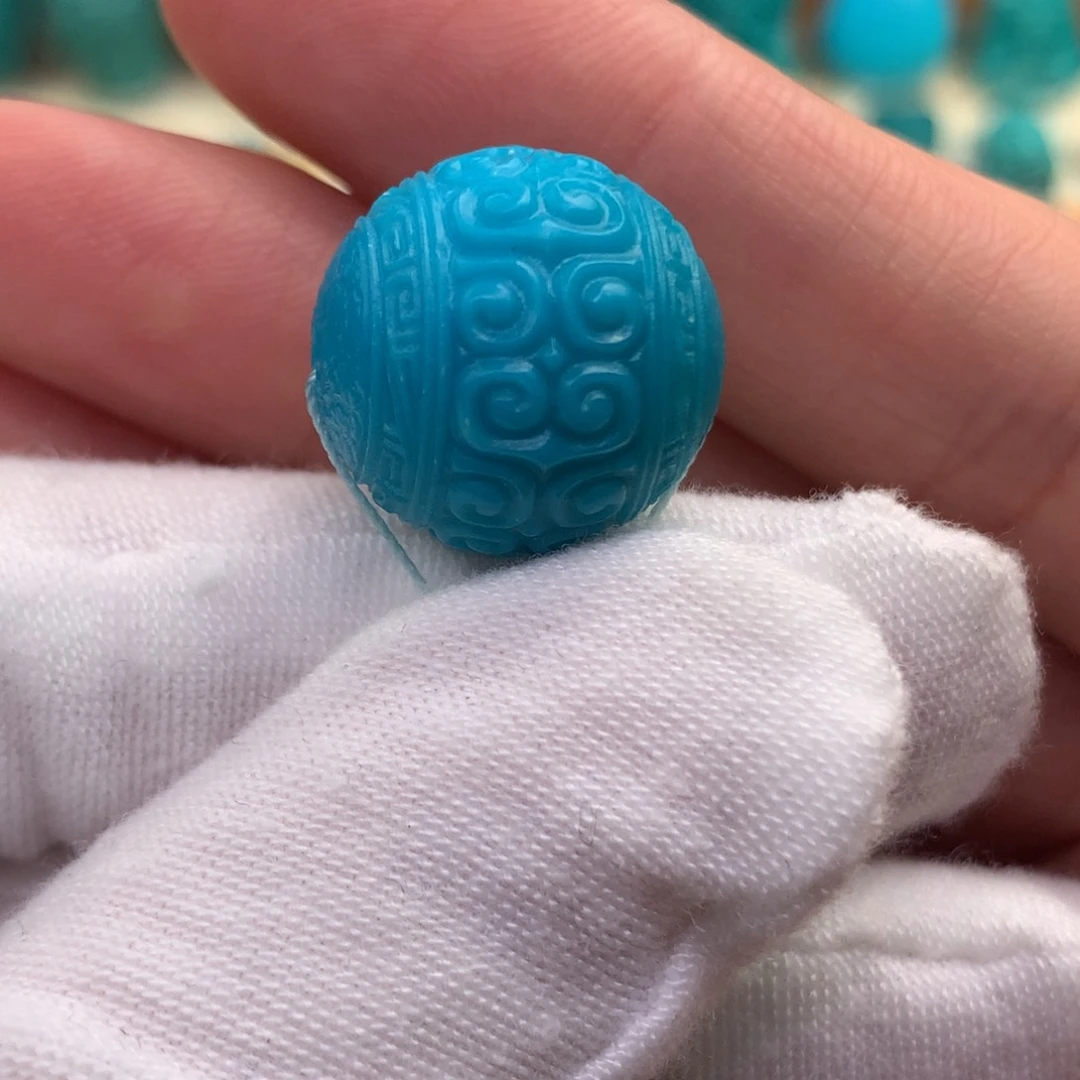 未镶嵌绿松石圆珠