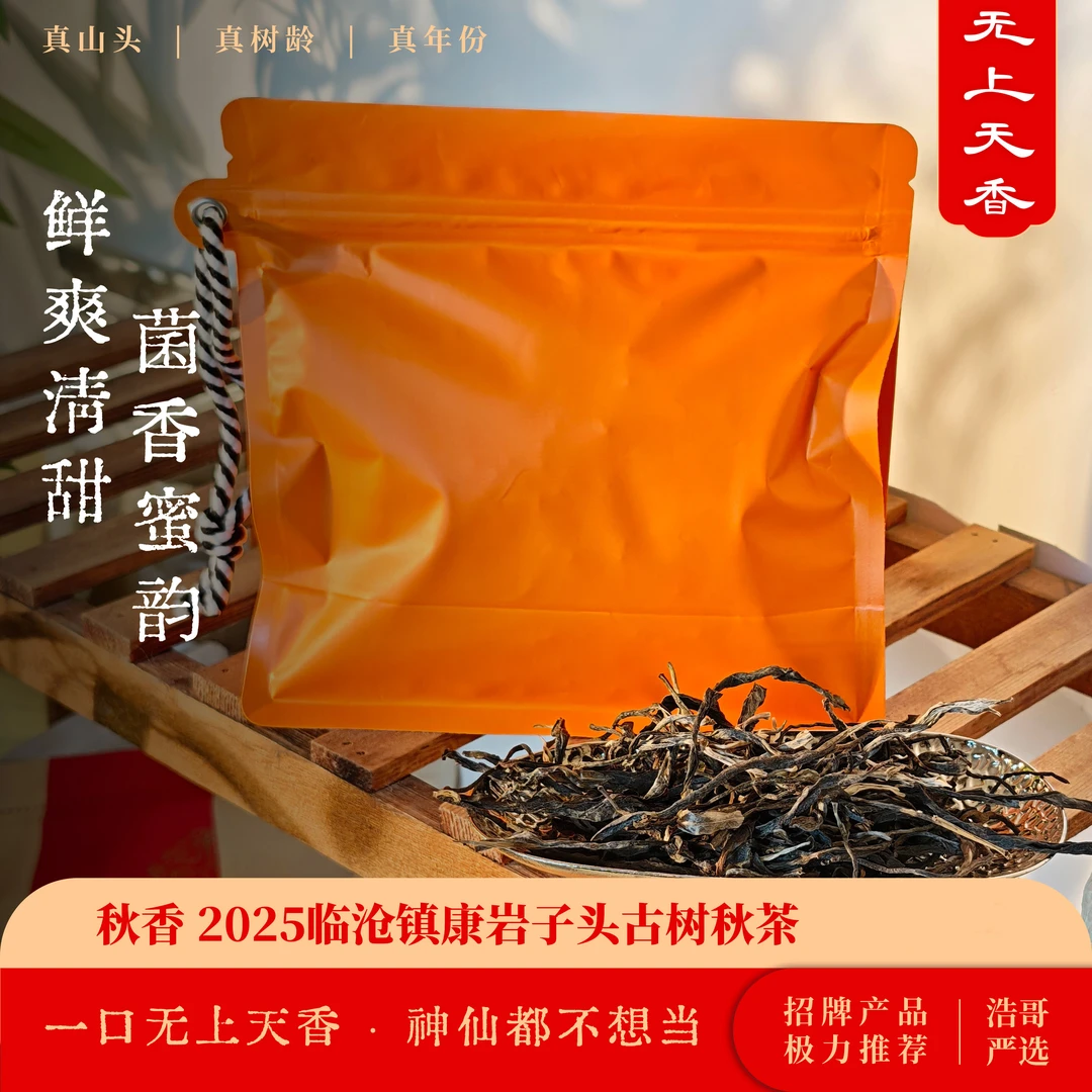 【菌香蜜韵】秋香 2025岩子头古树秋茶普洱茶生茶散茶鲜甜高香