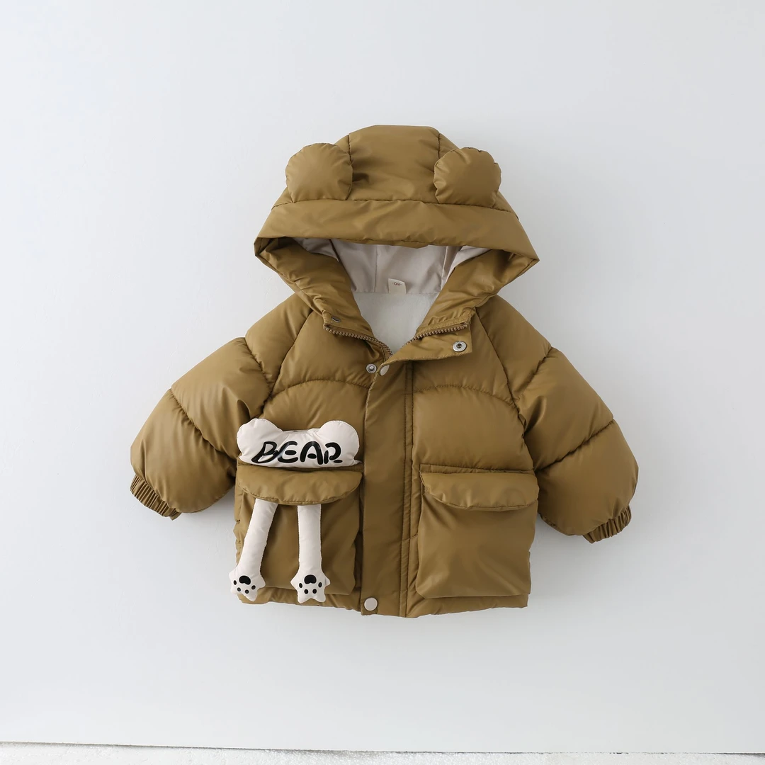 【现货捡漏】儿童棉服冬季2024新款男童卡通可爱百搭连帽外套