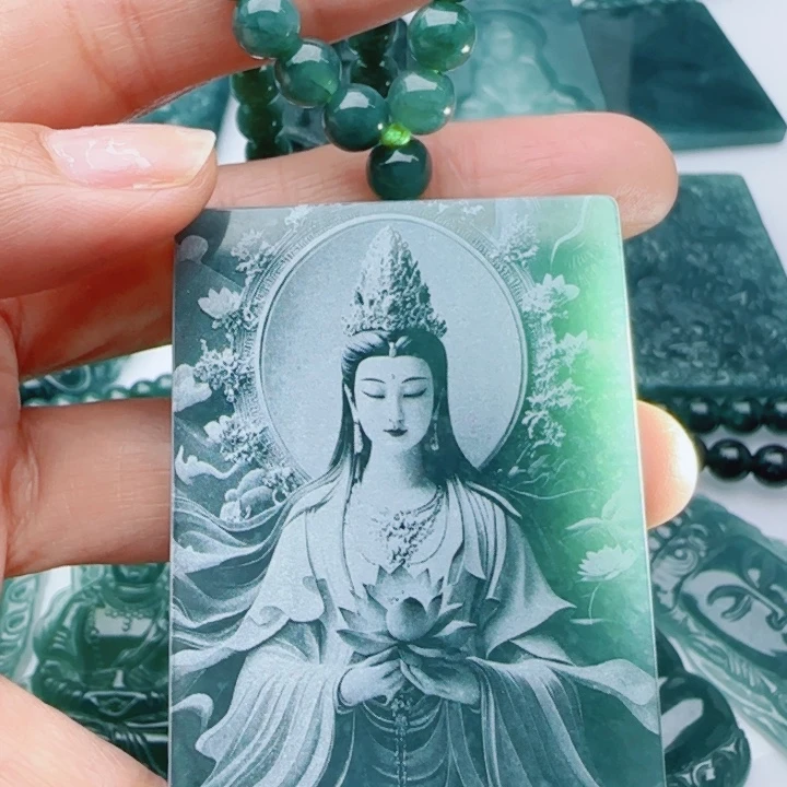 翡翠未镶嵌颈饰多样性发货天然A货翡翠