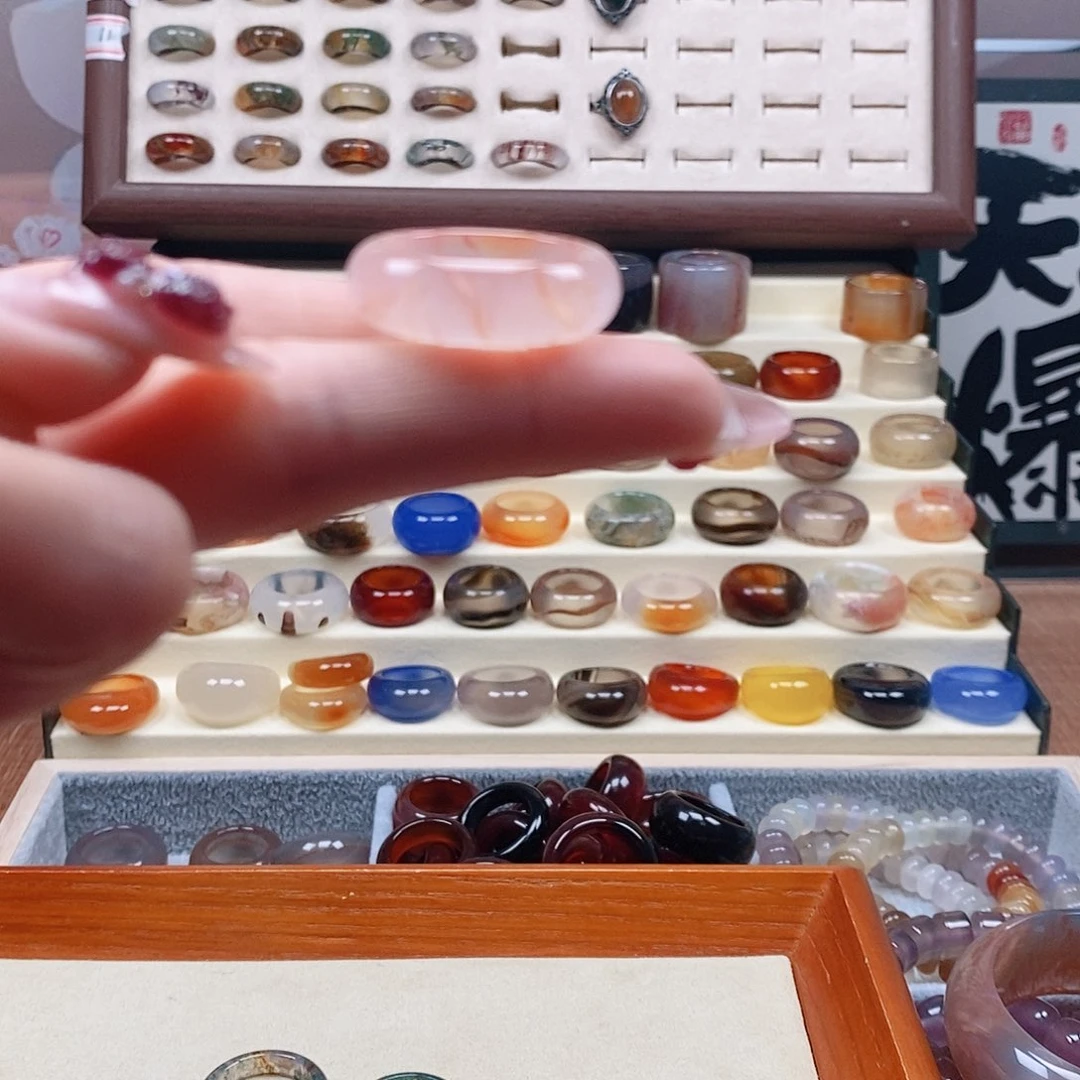 玛瑙/玉髓戒指未镶嵌༄****