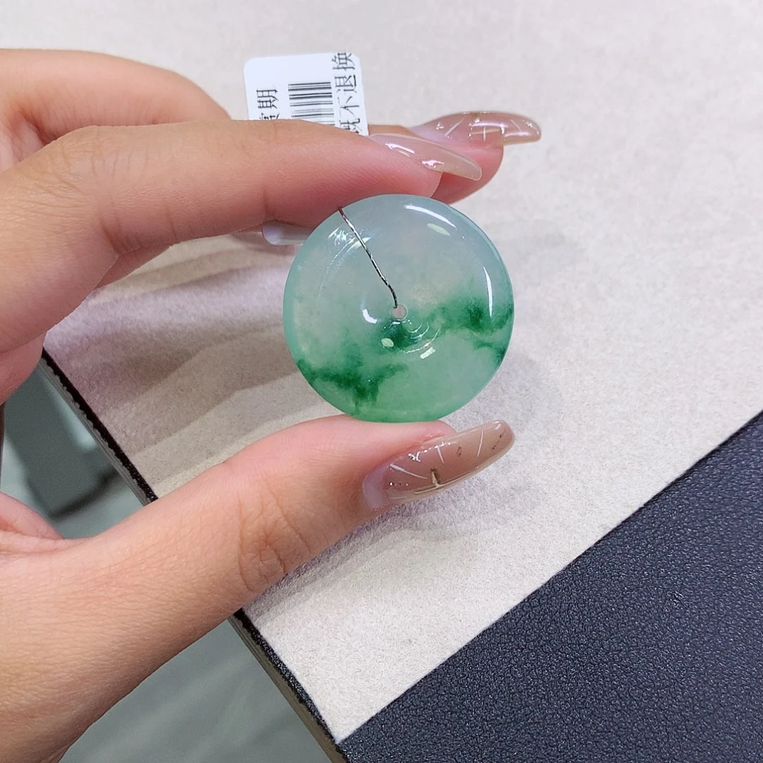 翡翠未镶嵌吊坠(不含链)28.3-5.6