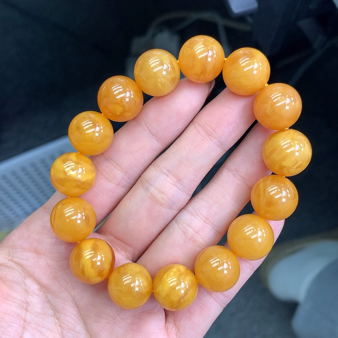琥珀未镶嵌珠宝奇石14mm➕