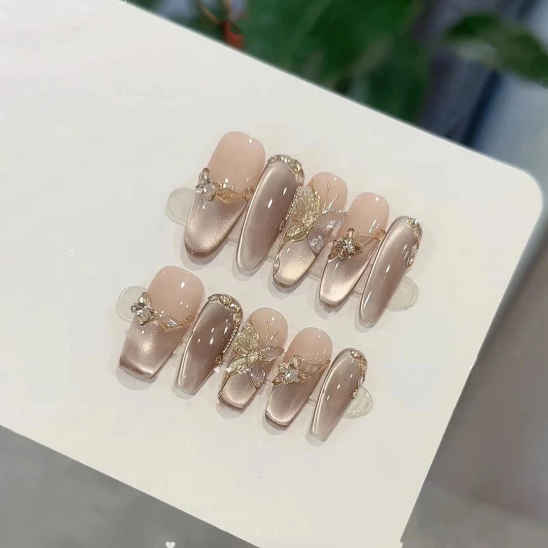 【枯叶蝶】慕颜-手工穿戴甲美甲贴