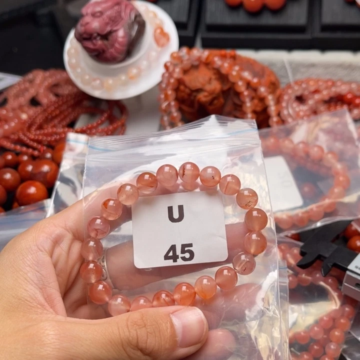 南红玛瑙未镶嵌多样性发货默认微瑕称重9mm