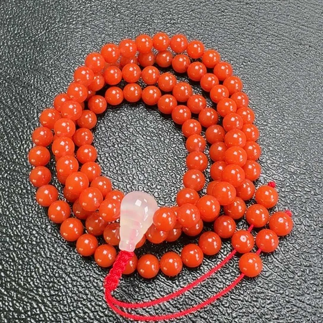 南红玛瑙未镶嵌辣椒红108