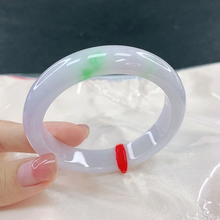 翡翠未镶嵌手镯圈53，04134