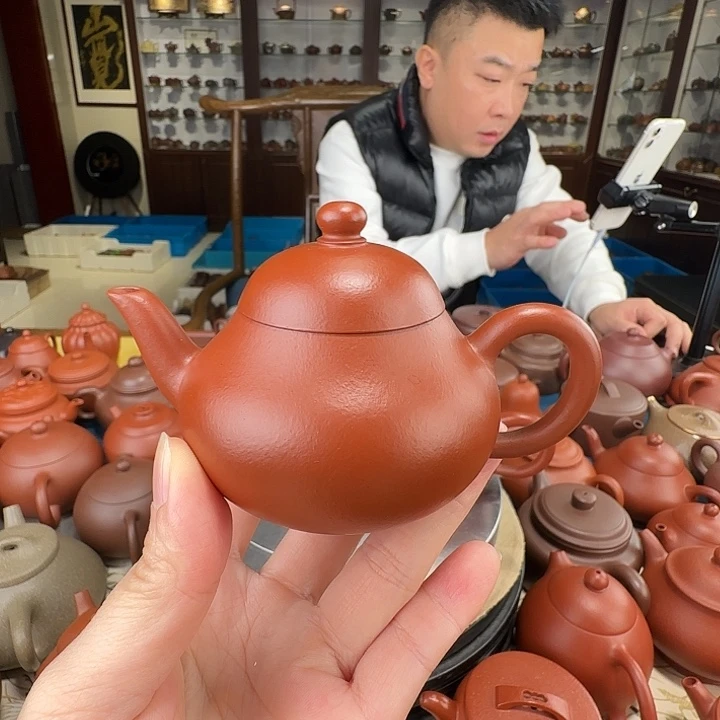 紫砂茶壶梨式朱泥