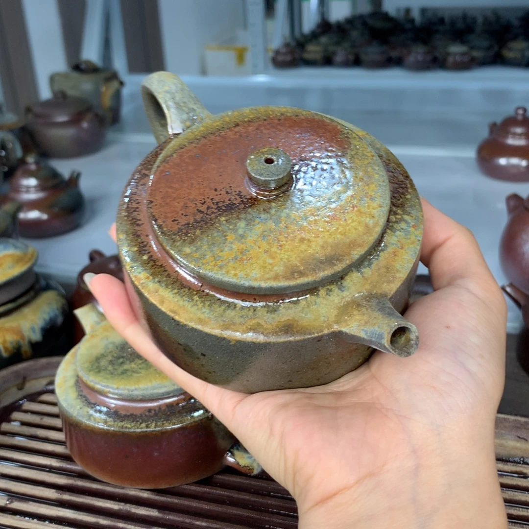 佛***来茶壶紫砂纯自然柴烧