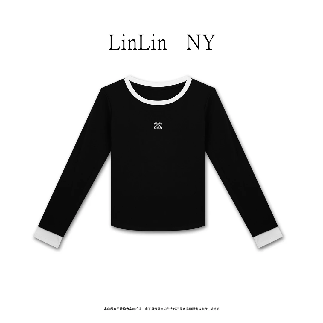 T恤上衣裤子裙子美背随机发货+简约长袖女士针织T恤上衣-Z20