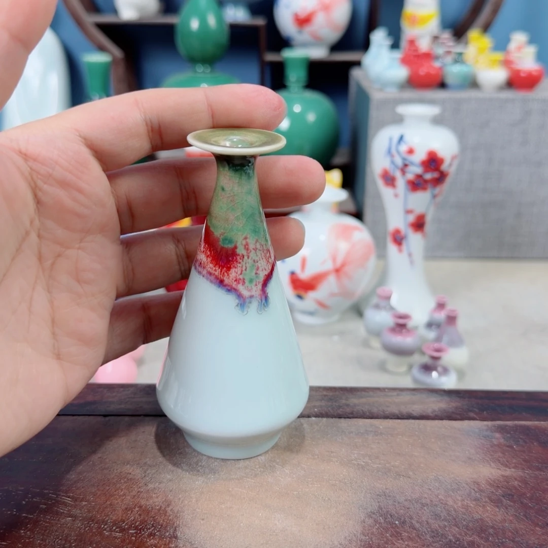 陶瓷手工小花器摆件