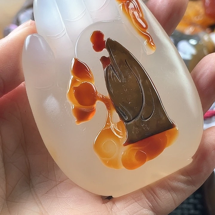 未镶嵌天然玛瑙/玉髓好*角