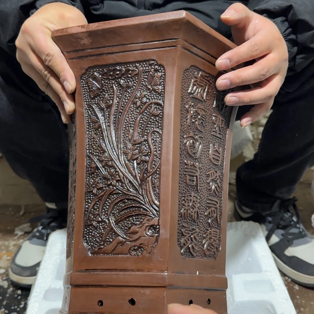 紫砂花盆口径24 20高度30厘米