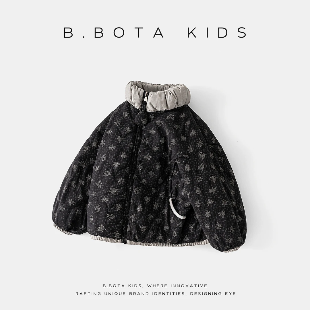 〖姐姐家〗2025冬款儿童满印小花加厚外套-26006