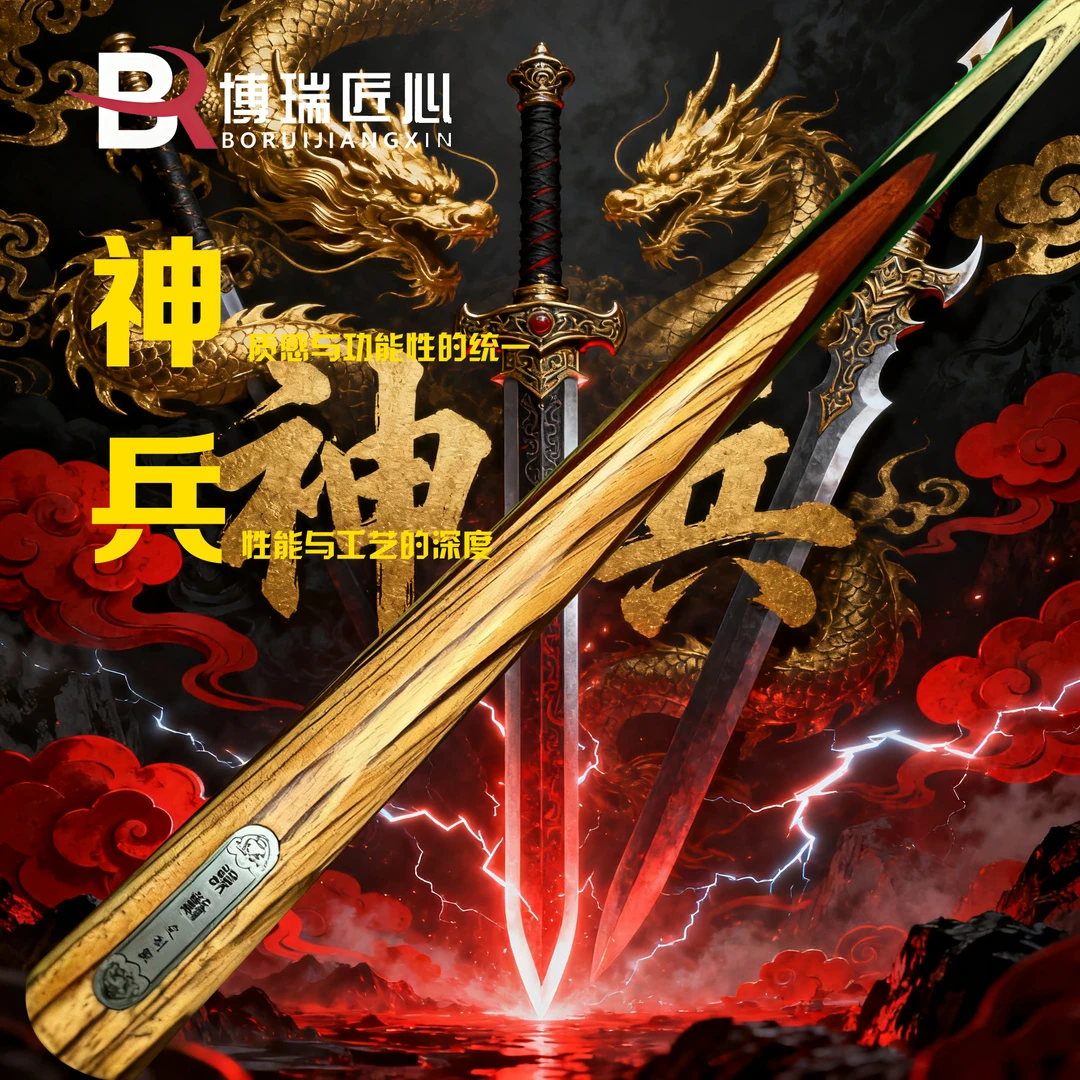 【博瑞匠心】神兵一体小头杆中式黑八桌球