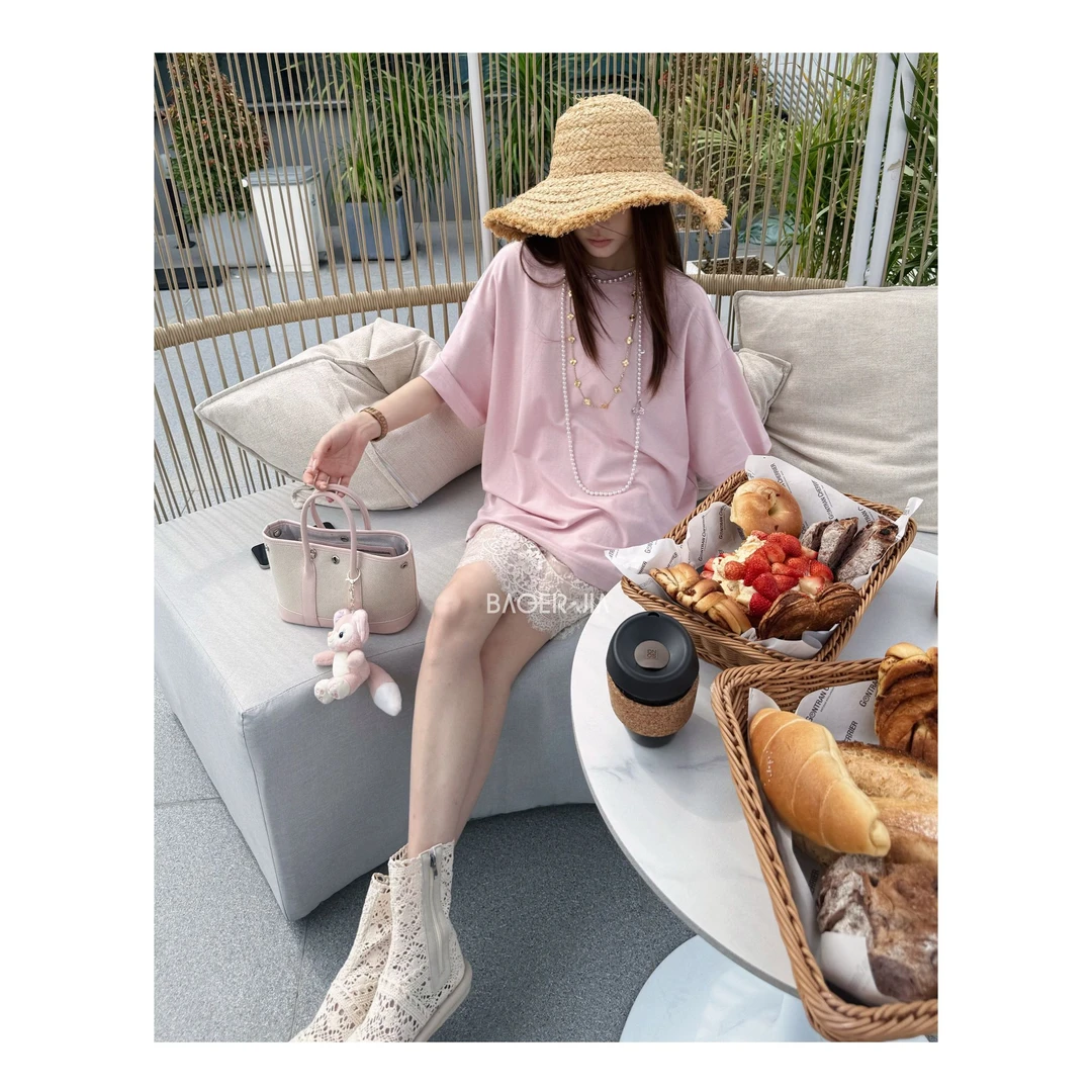 25-【韩女】宝儿家含幂BL90725102春季新款穿搭韩版简约短袖上衣