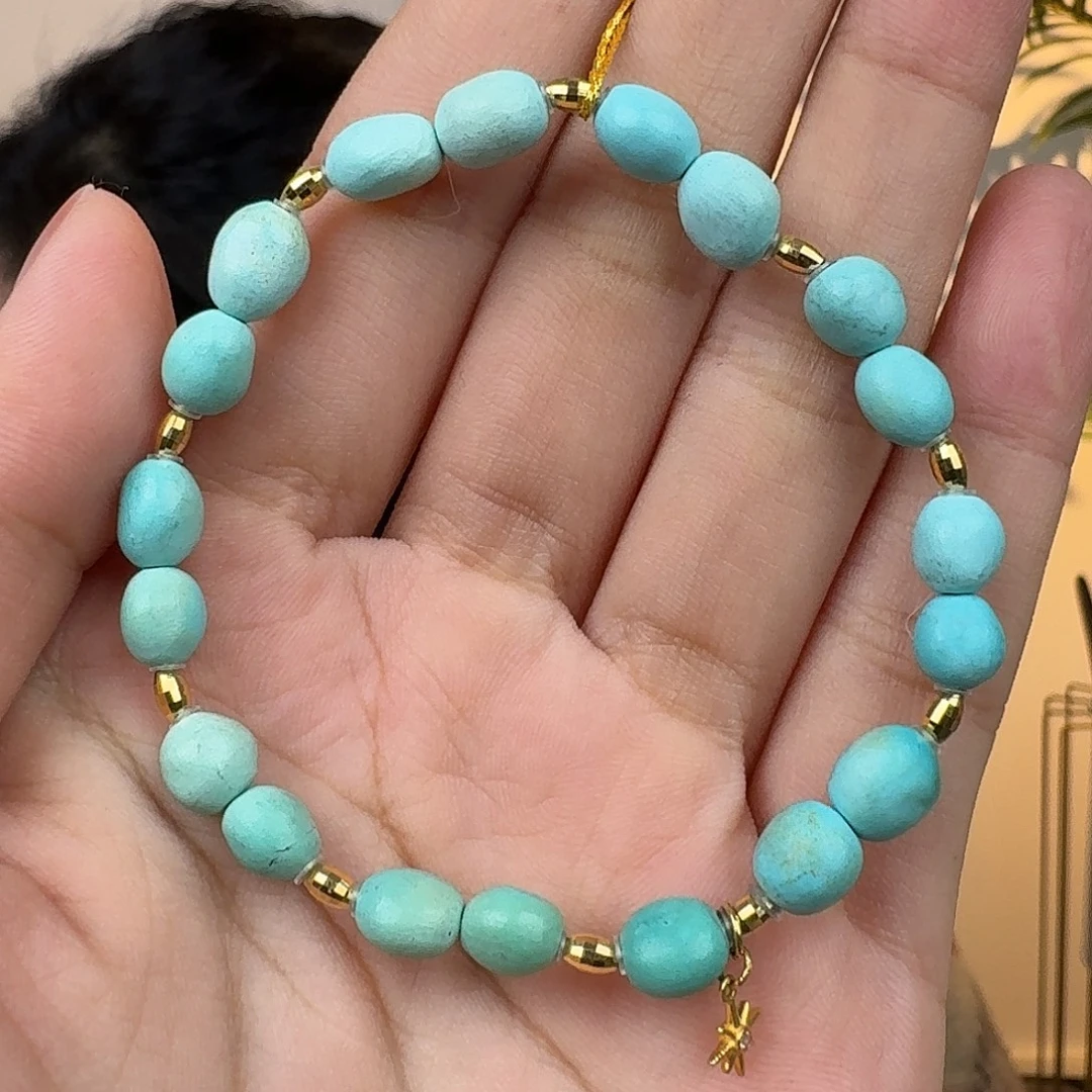 绿松石18K金镶嵌珠宝奇石