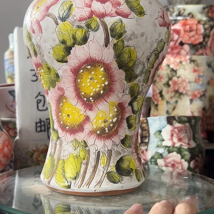 景德镇手绘花盆满38包邮偏远地区除外