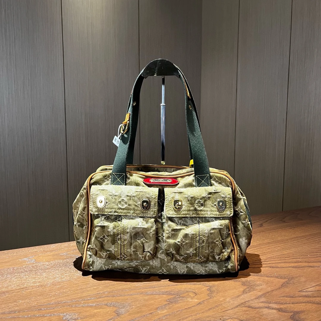 99新 LouisVuitton/路易威登 丹宁手提单肩包 尺寸30×19 yz