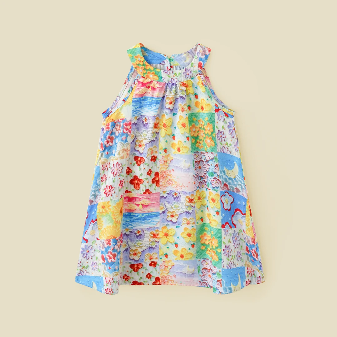 2025薄款吊带裙女童夏季新款儿童洋气休闲连衣裙HLBT0087