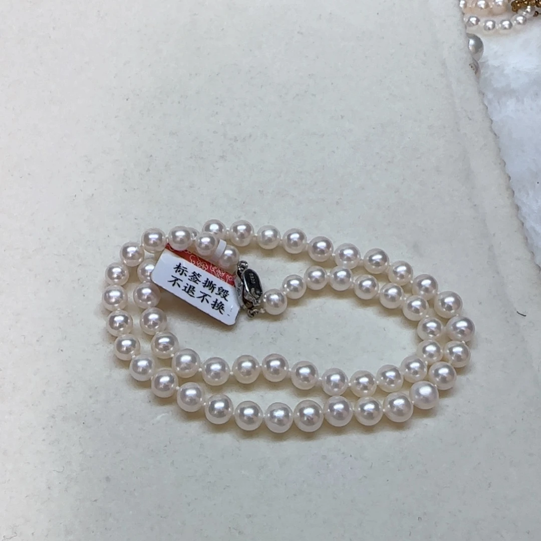 银S925镶嵌淡水珍珠项链