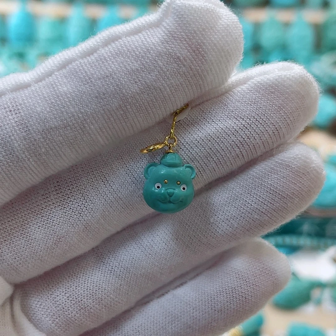 18K金镶嵌绿松石珠宝奇石