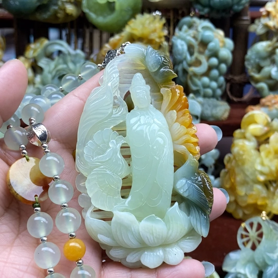 蛇纹石玉颈饰未镶嵌最*