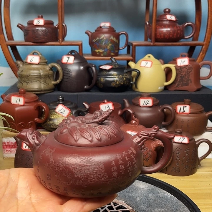 紫砂茶壶微瑕不带证书礼盒200cc
