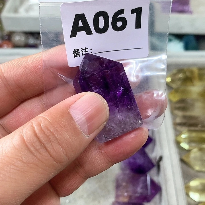 水晶天然水晶柱子A061未镶嵌奶***✨