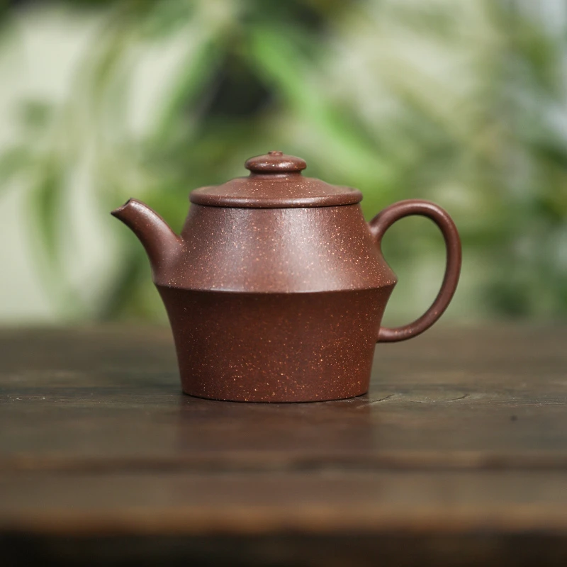 爆堂系列 【合意】原矿8目龙血砂 165cc 手工制作内推孔 紫砂壶