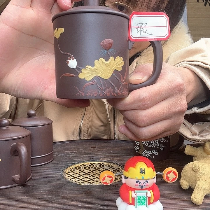 紫砂茶杯悠*原矿紫砂杯