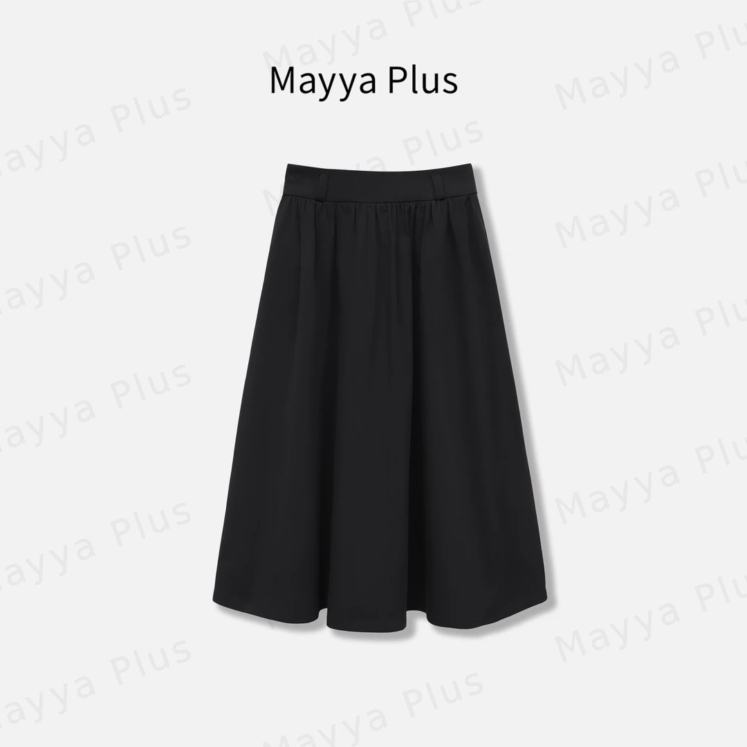 【赫本裙】Mayya Plus秋季新款高腰A子半身裙时尚百搭裙子32536570