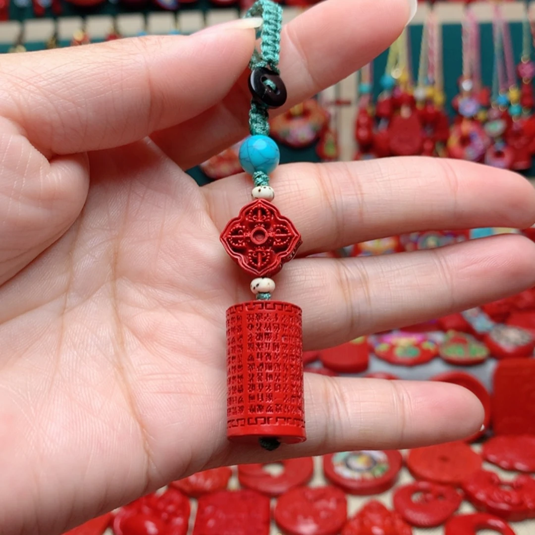 天然辰砂工艺品朱砂钥匙扣