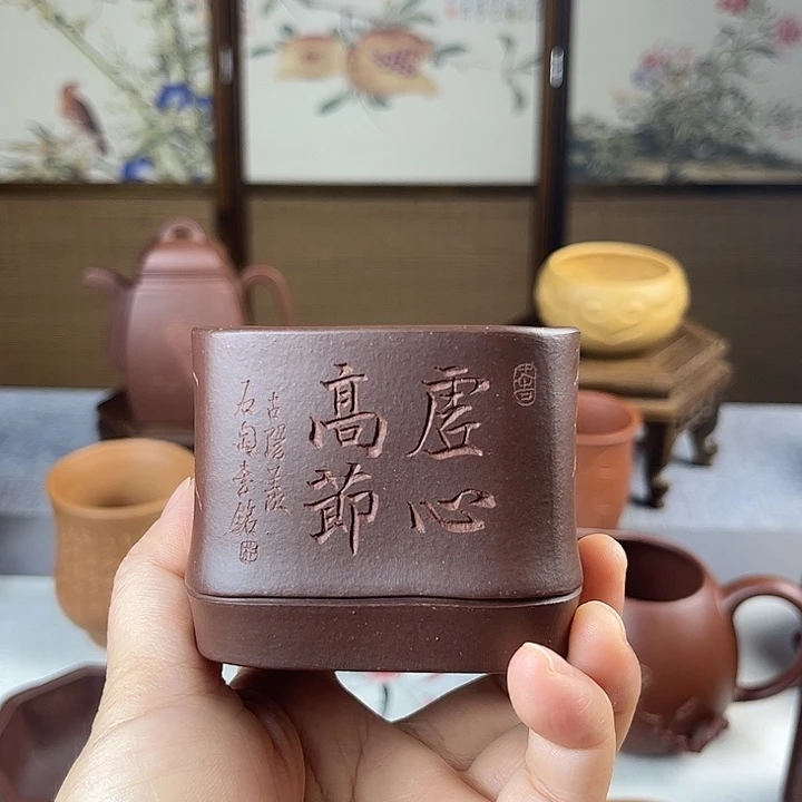茶杯紫砂全手竹节杯容量160毫升