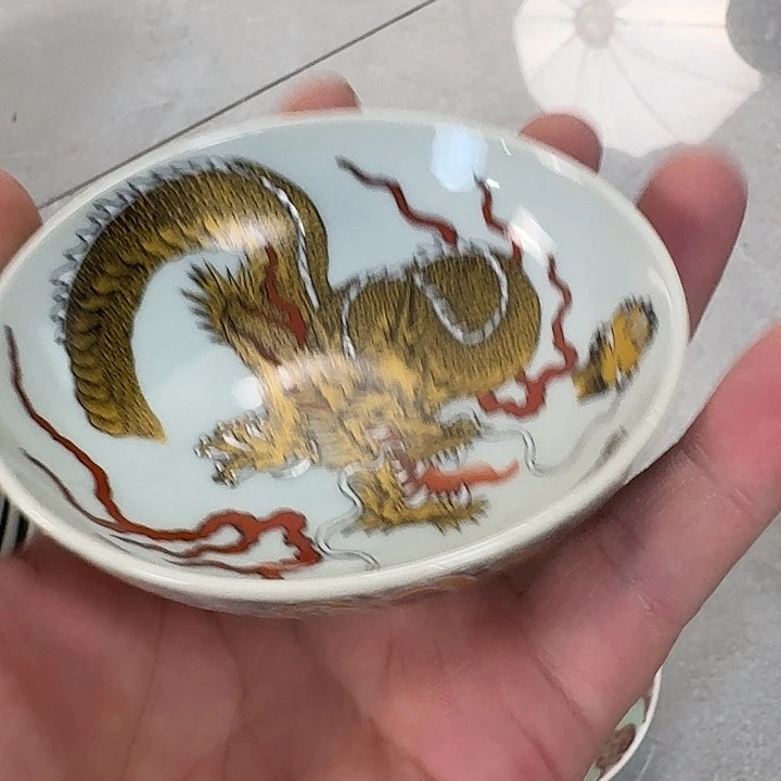 瓷片金龙普洱杯景德镇
