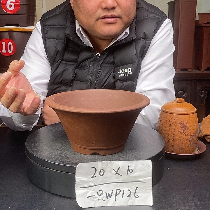 紫砂花盆货号一只WP126