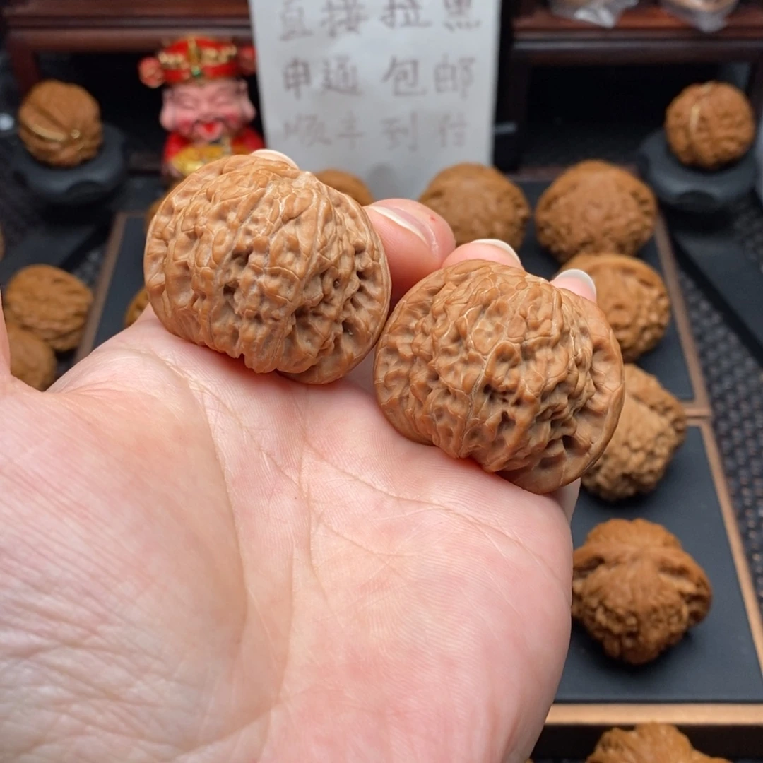 文玩核桃把件全品磨盘41尺