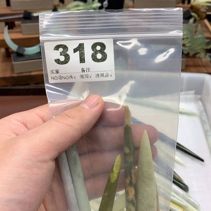 蛇纹石玉发饰合金猫*