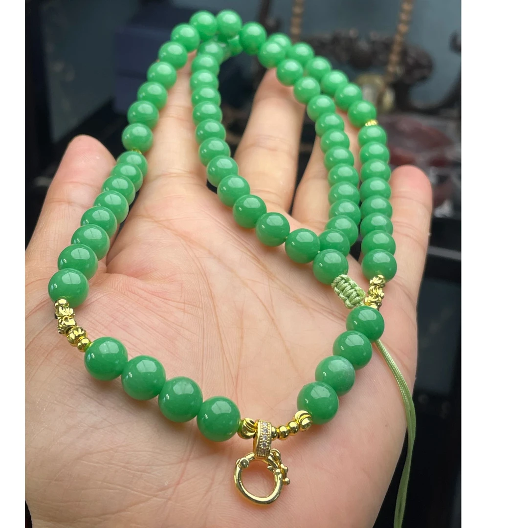 非金属珐琅项链 绿色 万能链 项链