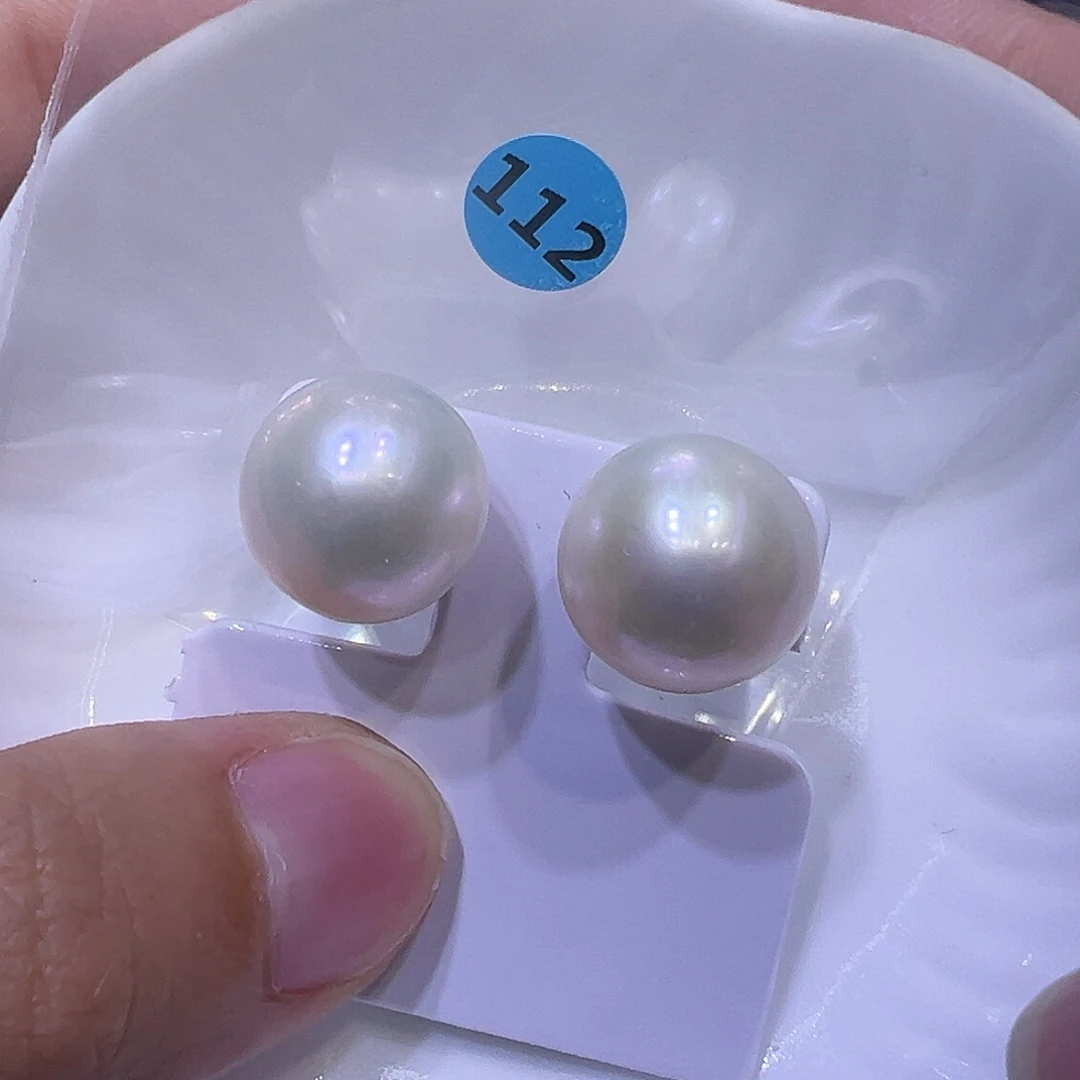 淡水珍珠耳饰银S925镶嵌