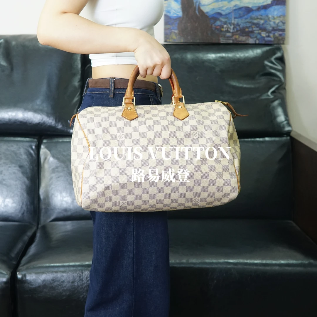 95新 LouisVuitton/路易威登 棋盘格speedy35/WJ06811525/1525