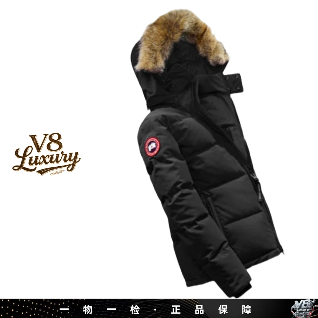 未使用 CANADA GOOSE 加拿大鹅Chelsea连帽羽绒服 女款 黑色
