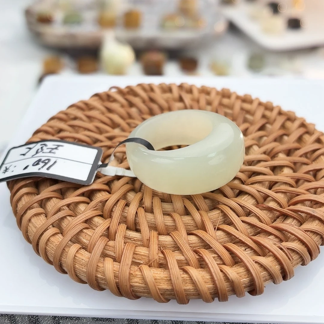 和田玉未镶嵌戒指c90清水馒头17.2不退换